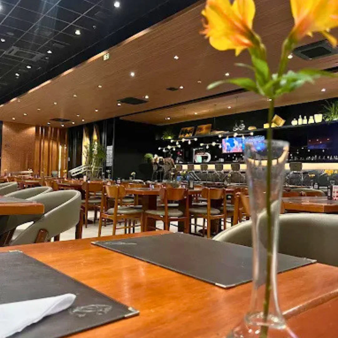 Mesa posta no Coco Bambu